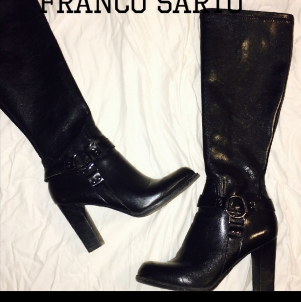 Size 8.5 Franco Sarto Lorenzo black tall boot